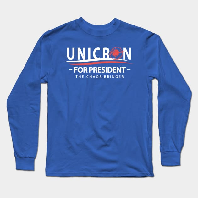 Unicron For President - The Caos Bringer Long Sleeve T-Shirt by prometheus31